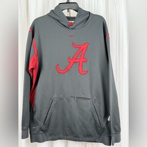 Nike Team Alabama Crimson Tide Therma Hoodie Gray Red Men’s M Pullover NCAA